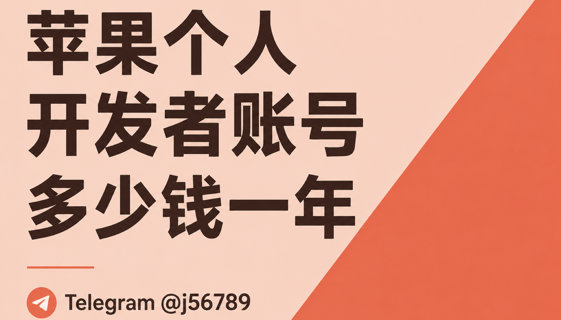 苹果个人开发者账号多少钱一年 2